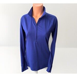 Under Armour Women’s Purple Quarter Zip Pullover Size S Long Sleeve Stretch Top